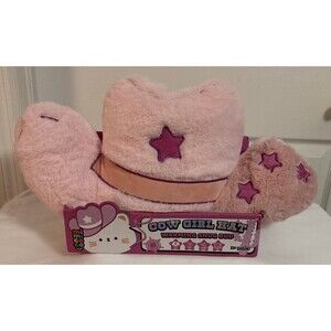 ~NWT Mimicoco Cow girl Hat Plush Snug Bud Infused Super Soft Warming in Pink NWT